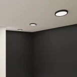 Потолочный светильник круглый Denkirs Thin DK6520-BK (LED, 220V, круглые, IP40)