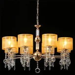Подвесная люстра ILLUMICO IL6219-8P-27 GD (220V, на цепи)