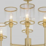 Потолочная люстра Wi-Fi на штанге Eurosvet Inari 60144/6 золото (220V, управление смартфоном, голосовое управление, умный дом - Minimir Home, Алиса, Маруся, Салют)