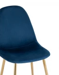 Стул Stool Group Валенсия SN велюр темно-синий золотые ножки УТ000036463