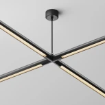 Х-образный вертикальный коннектор для системы Shelf с вводом питания Maytoni Accessories for system Shelf CA017TX-P-B (24V)