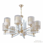 Подвесная люстра Arte Milano Florentia-6087 306087/8 Wh/Gd (220V, на цепи)