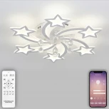 Потолочная люстра с пультом, светодиодная Natali Kovaltseva Star LED LAMPS 81239
