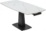 Стол M-City BALDE 140 MATT WHITE MARBLE SOLID CERAMIC / BLACK