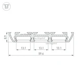 Профиль PHS-3X-2000 ANOD (Алюминий) 013209 Arlight