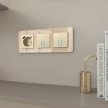 Рамка на 3 поста Elite (айвори, стекло) Werkel W0032443 (a057884)