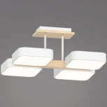 Потолочная люстра на штанге светодиодная Reluce 03359-0.3-04 WH+WOOD