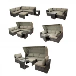 Диван-трансформер из искусственного ротанга Afina AFM-320G Grey