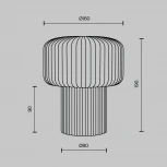 Настольная лампа Maytoni Omaggio MOD404TL-01GR (220V, выключатель, гриб)