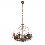 Подвесная люстра Vitaluce V1161/6 (220V, ковка, на цепи, свеча, круглые, животные)