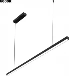 Подвесной линейный светильник светодиодный диммируемый Novotech Sotto 359442 черный LED 48W 220V (Умный дом, Алиса, голосое управление) (регулировка яркости, на тросе)