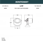 Архитектурная подсветка Fumagalli MiniTommy 1M1.000.000.WXU1L (220V, IP66)