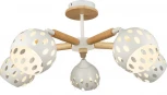 Потолочная люстра на штанге Мелодия Света SL1N SL5691-5 WT+Wood 000067879