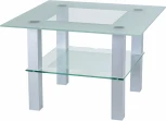 Стол журнальный Кристалл 1 алюминий/прозрачное от фабрики Mebelik