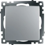 Выключатель одноклавишный (серебро) Stekker Катрин 39575