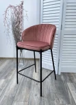 Полубарный стул M-City WENDY BLUVEL-52 PINK (H=65cm), велюр