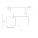 Трековый светильник Arte Lamp Falena A6730PL-1WH