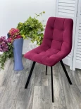 Стул CHILLI-Q SQUARE винный #16, велюр / черный каркас, 4 шт./1 к