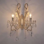 Бра Eurosvet 12205 12205/2 белый (хрусталь Strotskis, подвески, подсвечник, свеча)