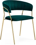 Стул Woodville на металлокаркасе Kamelia 1 green / gold 15472