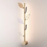 Настенный светильник Odeon Light Listva 5445/5WL матов.золото/дымч/прозрачн/коньячн/бензинов./металл/стекло LED*5W 3000K (220V)