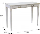 Консоль Васко В 91Н белый ясень/золото от фабрики Mebelik