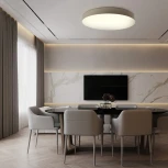 Светодиодный управляемый потолочная светильник круглый Feron AL6200 48069 “Simple matte” тарелка 60W 3000К-6500K белый (регулировка яркости, 220V, пульт управления, круглые)