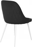 Стул 256 микровелюр К21 черный, ножки белые Dikline 00-00060800