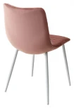 Обеденный стул M-City TINTIN BLUVEL-52 PINK / белый каркас
