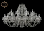 Подвесная большая люстра Art Classic 11.23 11.23.20+10.460.Cr.Dr (220V, хрусталь, на цепи, подсвечник, свеча)