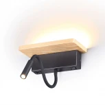 Настенный светильник с полкой на гибкой ножке для чтения с usb Odeon Light Woody 3868/8WL (LED, 220V, выключатель)