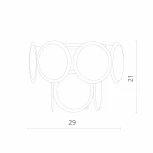 Настенный светильник каскадный Divinare Chloe 7566/01 AP-1 (220V, хрусталь)