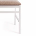 Стул SWEDEN white, ткань бежевая (Ford William 7) (Многослойная фанера)