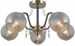 Потолочная люстра на штанге ILLUMICO IL0432-5CSQ-29 AB BK