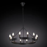 Подвесная люстра Citilux Смитсон CL470112 (220V, на цепи, свеча, круглые, под старину, кольцо)