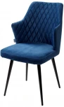 Стул HERMAN 360 град. СИНИЙ #29, велюр / черный каркас M-City 461MC04749