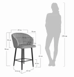 Стул полубарный Paola латте Bradex Home RF 0041