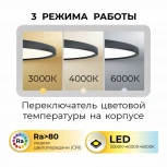 Светильник светодиодный потолочный накладной Imex Ronda PLC.500-40-CCT-WH (220V, круглые)
