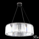 Подвесная люстра светодиодная APL LED Sicilia SH09.73.A.Ni.4000 (220V, хрусталь, на тросе, круглые)