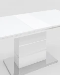 Стол обеденный Stool Group Глазго раскладной 140-170*80 глянцевый белый УТ000003500