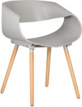 Стул обеденный DOBRIN ALIEN (ножки светлый бук, цвет светло-серый (GR-01))