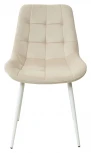 Обеденный стул M-City ХОФМАН, цвет бежевый #H06, велюр / белый каркас 4 шт./1 к