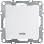 Выключатель одноклавишный с подсветкой (белый) Stekker Эрна 39309