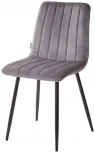 Стул DUBLIN G062-40 серый/ черный каркас, велюр