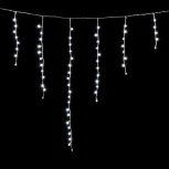 Гирлянда Бахрома 1 x 1 м Белая 220В, 65 LED, Провод Прозрачный Силикон, IP65