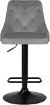 Стул барный DOBRIN JOSEPH BLACK (серый велюр (MJ9-75)) 5021_BlackBase-LM BLACK, цвет сиденья серый (MJ9-75), основания черный