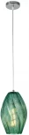 Подвесной светильник Lumion Tide 8290/1A хром/зеленый, металл/стекло E27 1*60W 220V (на проводе)