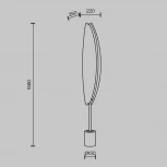 Торшер Maytoni Breeze MOD281FL-L33BS3K (LED, 220V, выключатель)