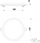 Точечный светильник встраиваемый APL LED Ingrid 3322.FAP222R/22W/4K (220V, круглые, IP40)