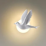 Настенный светильник Odeon Light Colombella 4341/3WL белый гипс IP20 LED 3W HIGHTECH (левый) (220V, птички)
